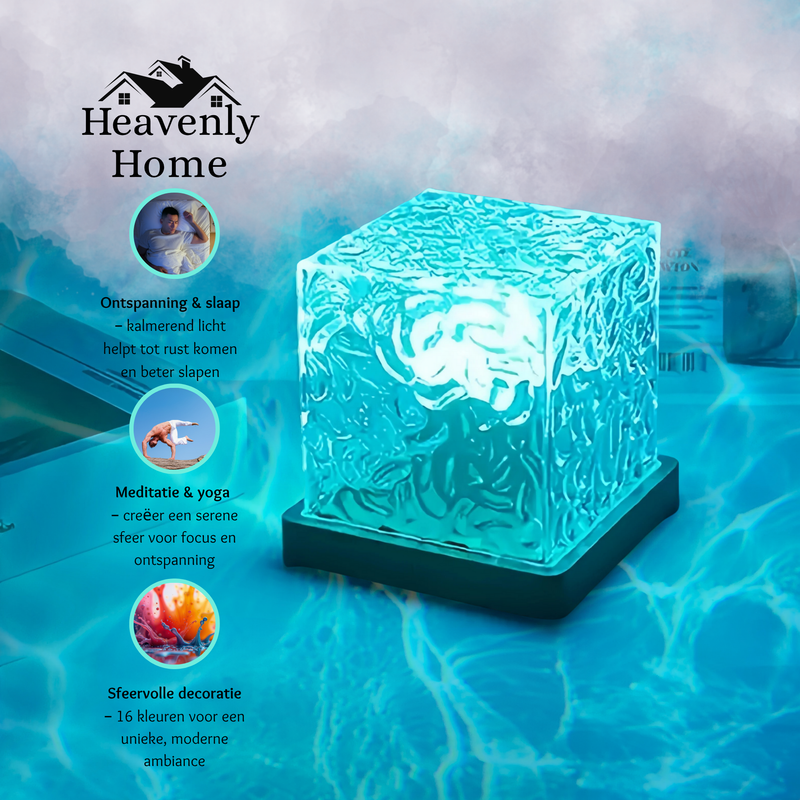 Crystal Wave – 16-kleuren Ocean & Aurora Ambiance Lamp