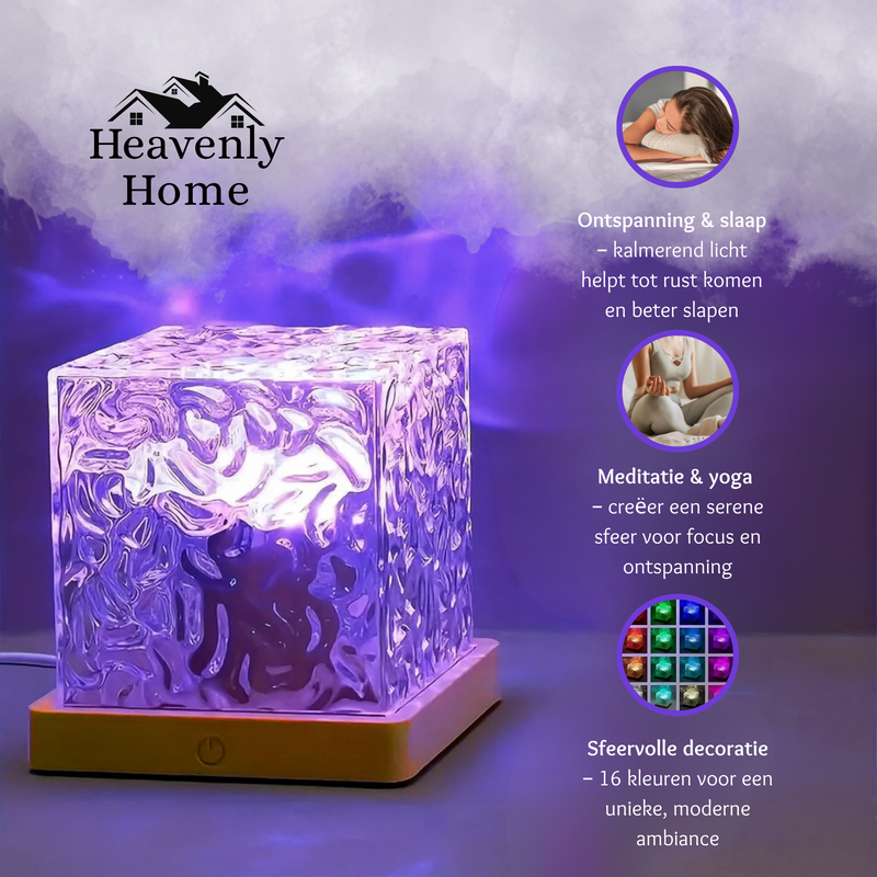 Crystal Wave – 16-kleuren Ocean & Aurora Ambiance Lamp