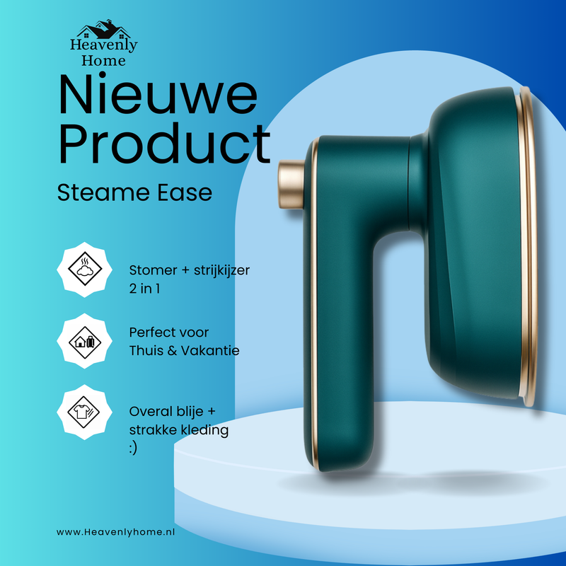 SteamEase – Het 2-in-1 stoom- & strijkwonder voor altijd kreukvrije kleding.