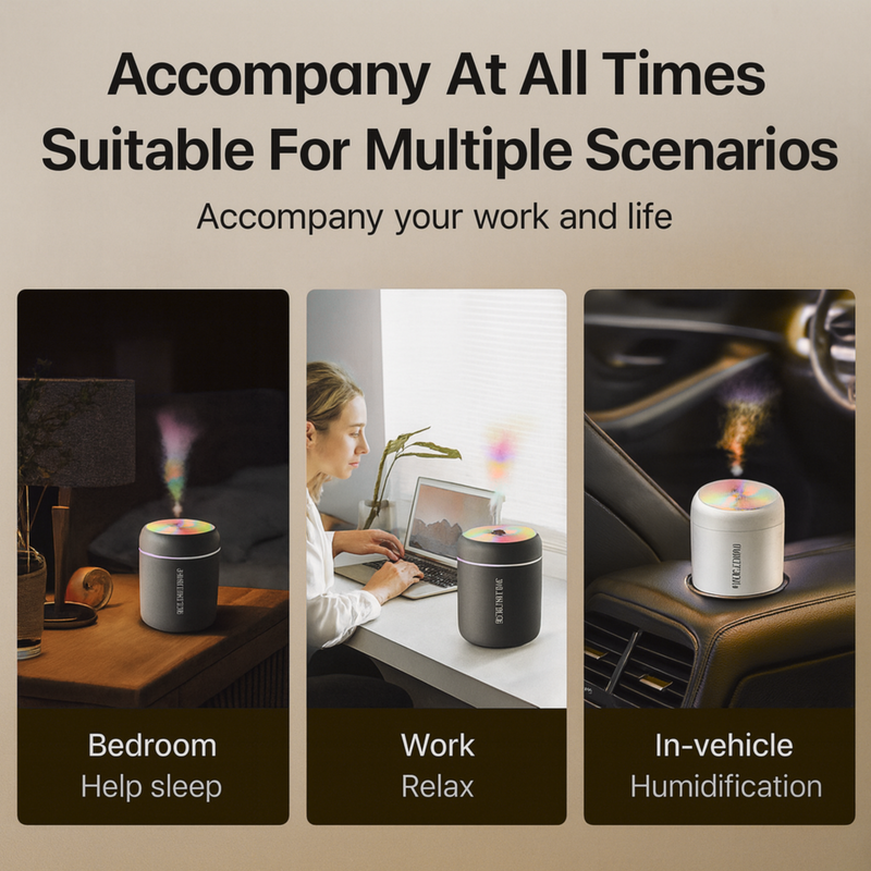 AeroMist Mini Luchtbevochtiger – Fris & Gezond in Elke Ruimte