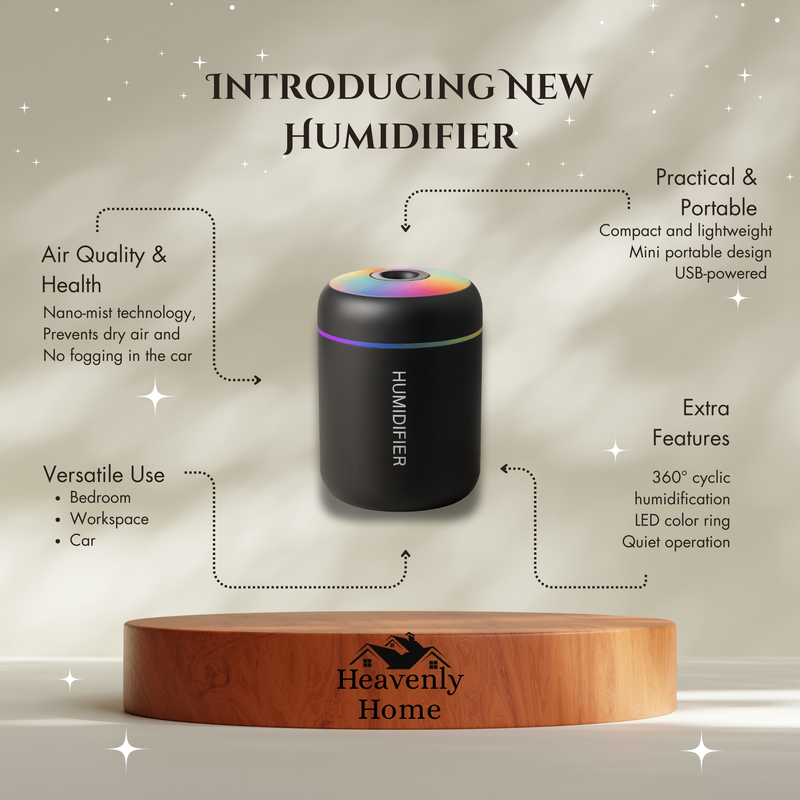 AeroMist Mini Luchtbevochtiger – Fris & Gezond in Elke Ruimte