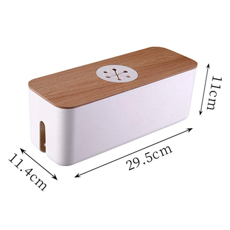 Houten kabel opbergdoos Power Line opbergdoos Stofdichte oplader Socket Organizer Wire Case Home Kabelhaspel Organizer2025-09-06 17:23:40