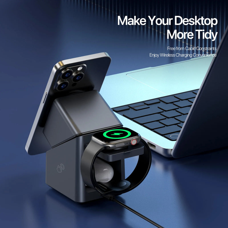 MagCharge Pro 4-in-1 – Magnetische Draadloze Snellader