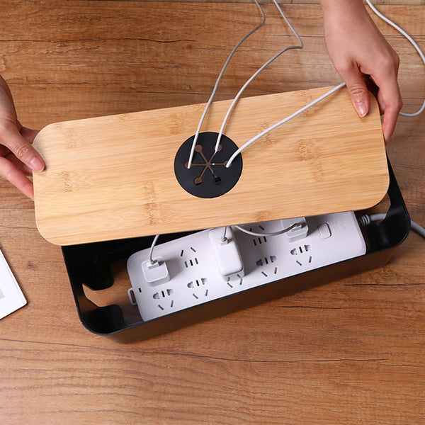 Houten kabel opbergdoos Power Line opbergdoos Stofdichte oplader Socket Organizer Wire Case Home Kabelhaspel Organizer2025-09-06 17:23:40